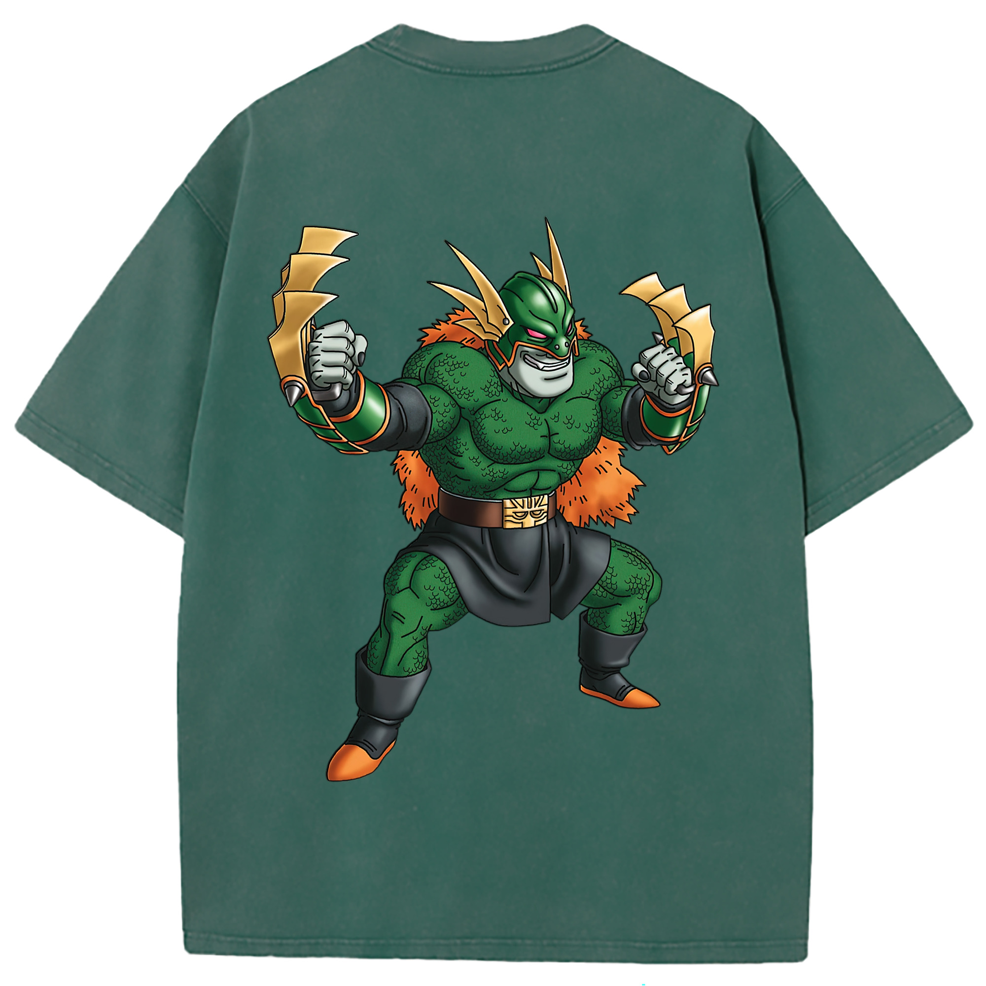 （画像用） ドラゴンクエスト Doragon Kuesuto Dragon Quest 綿100% ヴィンテージ風 半袖Tシャツ（背面プリント）